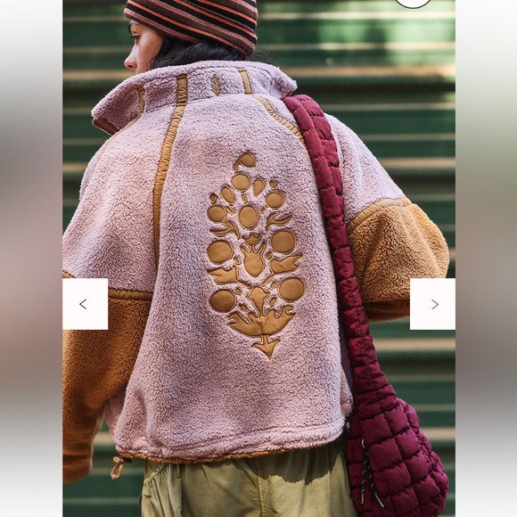 Free People Mountain High Logo Half Zip Fleece Size medium - Picture 2 of 4